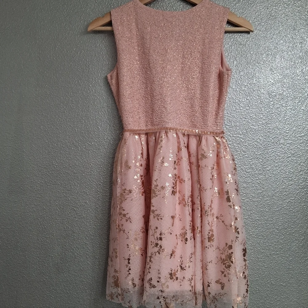 Children's Place Pink & Gold Formal Dress           Size L(10-12)      16